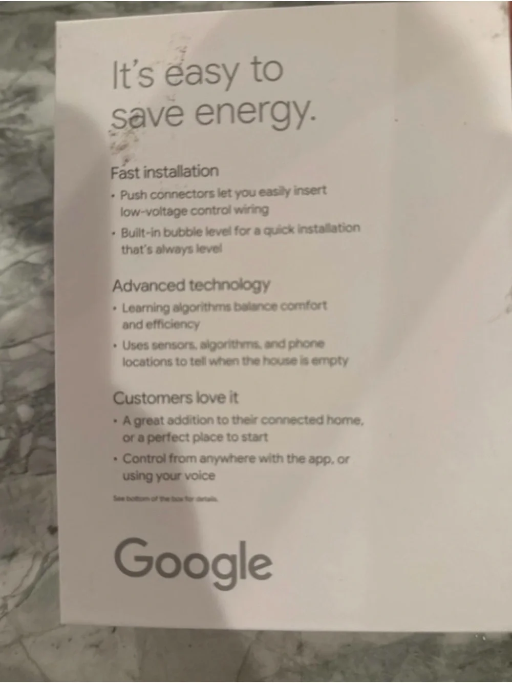 google Nest Thermostat E White with Orange Display Accent